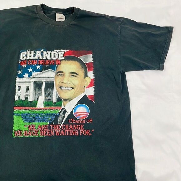 Vintage 2008 Obama Campaign “Change We Can Believe In” Culture Tee - Picture 1 of 6